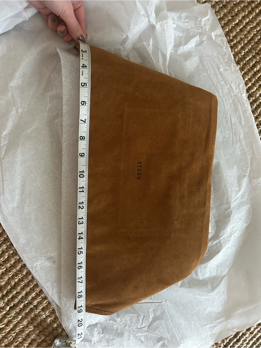 STAUD • tan suede mini Ronnie bag - Picture 11 of 13
